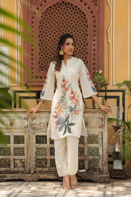 Tanyaa P 413 Cotton Fancy Printed Kurti With Bottom Wholesalers In Delhi